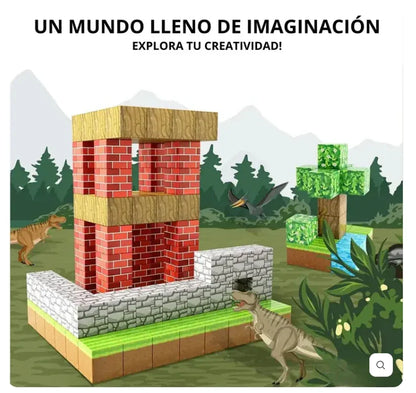 Bloques magnéticos  de construcción MINECRAFT (75 PIEZAS)